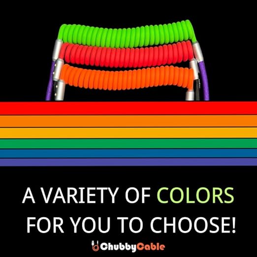 chubbycable Colorblock Chubby - Spring Braided Silicone Charge Cable Coiled USB C Cable Fast Charging Type C Charger Cord for Car, Purple+Pink, Type-C to Type-C, 2.29FT-3.6FT