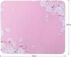 Mouse Pad, Gaming Mouse Pad, Non-Slip Rubber Base Mouse Mat with Designs for Laptop, Computer & Office, 9.5 x 7.9 x 0.12 inches (Pink Flower)