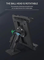 Strg Industrial Tablet Mount for 7.0" - 8.7" iPad/iPad mini Samsung Galaxy Tablets, Heavy Duty Tablet Holder Compatible with RAM B 1" and C 1.5" Size Round Ball Mounts Bases (Not Included Ball Mount)