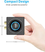 YMOO B06T3 Bluetooth 5.3 Receiver, 100ft RCA Bluetooth Audio Adapter for 3.5mm Jack AUX HiFi Home Stereo/Speaker from Smartphone/Tablet/Laptop,Dual Link for Two Speakers,SBC AAC Audio