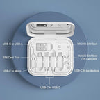 USB-C to USB Adapter, USB C to Lighting Cable Box Contains Makeup Mirror/USB C Cable/Micro USB to USB C/USB A to USB C, Cell Phone OTG Adapters for iPhone 14/15, Google Pixel, Samsung Galaxy