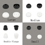 Replacement Earbud Tips Silicone Ear Tips Earbuds Buds Set Compatible with Powerbeats 1/2/3 Wireless Beats by Dre Headphones,8 Pairs Earbud Cap(Black+White)