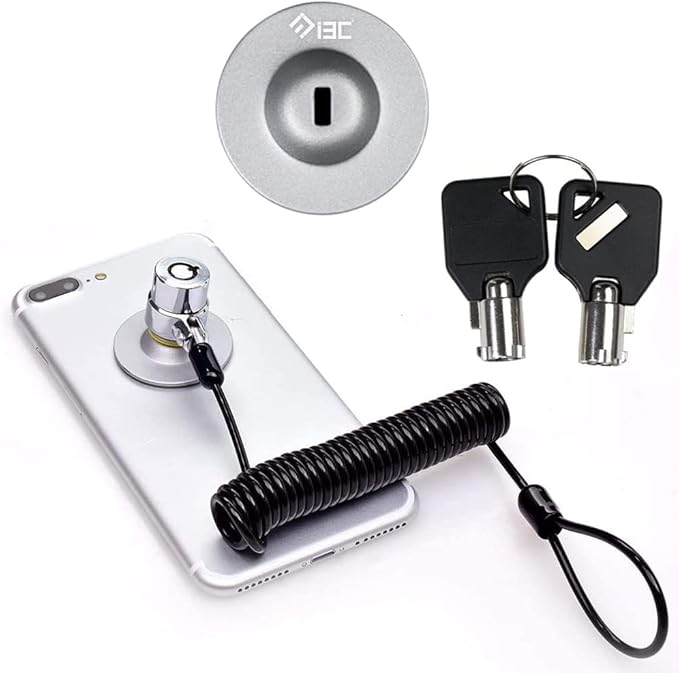 I3C Laptop Cable Lock Hardware Security Cable Lock Anti Theft Retractable Lock with Anchor Plate for Tablet Laptop Notebooks Smartphone and Other Electronic Products
