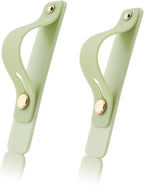 Removable and Reusable Cell Phone Grip Strap, Yetaida Telescopic Finger Kickstand Bracket Universal Silicone Phone Holder Stand and Portable Finger Loop for Most Smartphones Case (Matcha Green)
