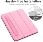 MoKo Pencil Holder Sticker Fit Apple Pencil Pro, Apple Pencil (USB-C), Apple Pencil 1st/2nd Generation, Elastic Pencil Pocket Pouch Adhesive Sleeve Attached to iPad Case for Stylus Pens, Flowers Pink