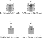 TAODAN 8PCS Black and Silver Aluminum Alloy Microphone Adapter Screws Set Tripod Adaptor Suitable for Shockproof Camera Mounts