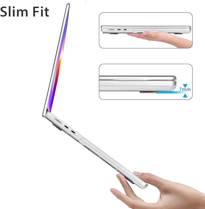 for 2025 2024 2023 2022 MacBook Air 13 inch Case M4 A3240 M3 A3113 M2 A2681 with Touch ID& 13.6" Liquid Retina Display, Plastic Hard Shell&Keyboard Cover&Screen Film&Webcam Cover, Cups