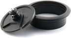 2pcs 2 inch Desk Wire Cord Cable Grommets Hole Cover for Office PC Desk Cable Cord Organizer Plastic Cover Black (Black-2Pcs)