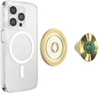 PopSockets Phone Grip for MagSafe with Kickstand, Magnetic Stand, Swappable Top, Secure Hold for iPhone MagSafe Cases, Phone & Tablet Grip, Cute PopSockets - Gem Brooch Jade