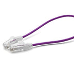 TRUECABLE Cat6 Component Rated Patch Cable, Unshielded (U/UTP), 1ft, Purple, 28AWG Solid Copper, Snagless 10G High-Speed Ethernet Cable, PoE++ 4PPoE 100W, UL Listed, RoHS-3, 1 Pack