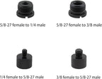 TAODAN 8PCS Black and Silver Aluminum Alloy Microphone Adapter Screws Set Tripod Adaptor Suitable for Shockproof Camera Mounts
