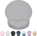 Ergonomic Mouse Pad Wrist Support, Comfortable Mouse Pad Wrist Rest, Relieve Wrist Pain Gel Mouse pad, Non-Slip Rubber Base Mousepad for Laptop, Computer, Prefect for Office & Home(Gray