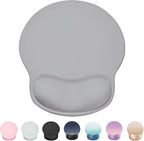Ergonomic Mouse Pad Wrist Support, Comfortable Mouse Pad Wrist Rest, Relieve Wrist Pain Gel Mouse pad, Non-Slip Rubber Base Mousepad for Laptop, Computer, Prefect for Office & Home(Gray
