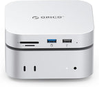 ORICO MiniMate SE Mac mini M4 2TB Storage & Docking Station, External SATA SSD (Non-Removable) 5Gbps(480MB/s), USB A*4, USB-C, SD/TF 3.0, 3.5mm Audio, Includes 2 Cables – M4SE