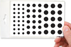 BLOCKED Stackable Webcam/Camera Vinyl Covers | 57 Low-Tack Restickable Webcam Sticker | 3-Sizes | Black 57-Pack (Muted Matte)