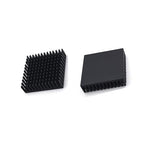 Aluminum Heatsink Chipset Heat Radiator Cooling Fin Heatsink 40mm x 40mm x 11mm Black10pcs
