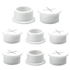 Desk Grommet, 3/4 in 20 mm Silicone Rubber Grommets, White Desk Hole Cover for Cables, Flexible Wall Cord Pass Through Grommet for Office Table Computer Home Furniture Wire Organizer-8 Pcs