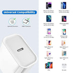 10FT iPhone Charger, iPhone 14 Fast Charging Block, Long 10Feet Fast Apple Charger USB C to Lightning Cable & 3Pack Type C Wall Charger Block for iPhone 14/14 Pro Max/14 Plus/13/13 Mini/12/11/X/XR/SE