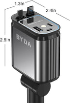 Fast Car Charger 4 in 1 Retractable Car Charger 69W with Starry Light,USB-C Fast Car Accessories,Compatible with All iPhones All Android Phones (GreyLightning+USB-C & PurpleLight)