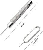 4 Pcs SIM Card Removal Openning Tool Tray Eject Pins Needle Opener Ejector Compatible with All iPhone Apple iPad HTC Samsung Galaxy Cell Phone Smartphone Watchchain Link Remover (Style A)