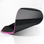 ITNRSIIET Ergonomic Mouse Pad with Wider Memory Foam Wrist Rest +17% - Curved Cushion Reduces Pressure 20%, Pain Relief, Non-Slip, Smooth, Cute Colors, 9.85 x 9 in, Black-Pink Contrast