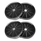 4PCS Cable Grommets, 2-15/16"(75mm) Desk Hole Cover Petal Shaped Buckle Type Nylon Snap Bushing Grommet, Wire Hole Cover Insert for Cables and Cords Management and Protection of Cabinet, Black