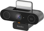 5-in-1 Design 4K Webcam with Speaker and Microphone, Built-in Light, Privacy Cover, AI Auto-Framing Cam, Computer USB C Web Camera for PC, Desktop, Laptop, Mac, Streaming, Video Conference