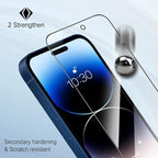 PERFECTSIGHT 2 Pack Compatible for iPhone 14 Pro Max Screen Protector 6.7 Inch, [ 6X Strogner ] HD Clear Premium Tempered Glass Case Friendly 9H Hardness Bubble Free Easy Installation