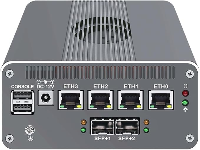 CWWK Intel Alder Lake N100(4C/4T Up to 3.4GHz)/N305(8C/8T Up to 3.8GHz) Dual SFP+10GbE Mini PC|4xIntel I226-V 2.5GbE |DDR5 Memory|PCI-E x4|HDMI+DP+Type-C (10 Gigabit N100, 32G RAM 256G SSD)