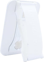 LoveHandle PRO MagSafe Compatible Magnetic Phone Grip w/Kickstand - Mount, Strap and Stand for Smartphone and Tablet - MagSafe Ring Included - Fits All Devices - White Silicone