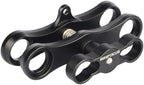 MINIFOCUS 1" Long Ball Clamp Dual Holder Mount for Underwater Photography Diving Light System, Compatible for GoPro Action Camera Flashlight Arms System(2 PCS)