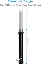 PROAIM Telescopic 27"- 42" Bazooka with Euro/Elemac Mount & Quick Lock Lever. for Camera Dolly/Slider/Jib/Crane Setup. Payload up to 200kg / 441lb. (BZ-286-00)