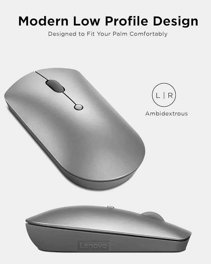 Lenovo 600 Bluetooth Silent Mouse, Blue Optical Sensor, Adjustable DPI, 4 Button & Urban Laptop Sleeve 14 Inch for Laptop/Notebook/Tablet Compatible with MacBook Air/Pro