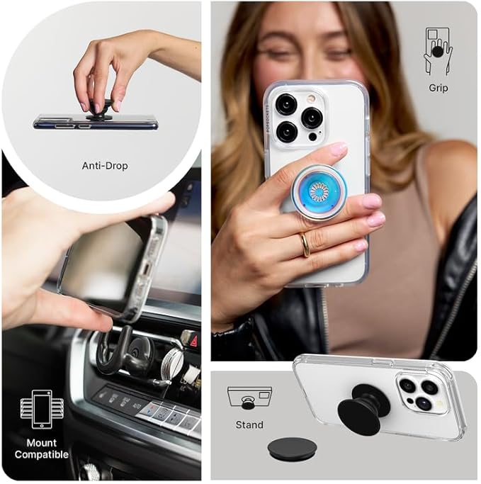 PopSockets Plant-Based Phone Grip with Expanding Kickstand, Adhesive Grip, Eco-Friendly - Dusty Lavender