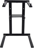 Rockville RLS2400 Lightweight Folding DJ Laptop Stand, Adjustable Height, Extra Shelf, Travel Bag, for DJs and Mobile Performers