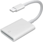 USB C SD Card Reader,USB 3.0 High Speed to SD Card Adapter for iPhone 15/16 Pro Max iPad Pro Trail Game Camera Viewer for MacBook Pro/Air iMac M1 M2 M3 Galaxy S24 Android PhoneTablet (White)