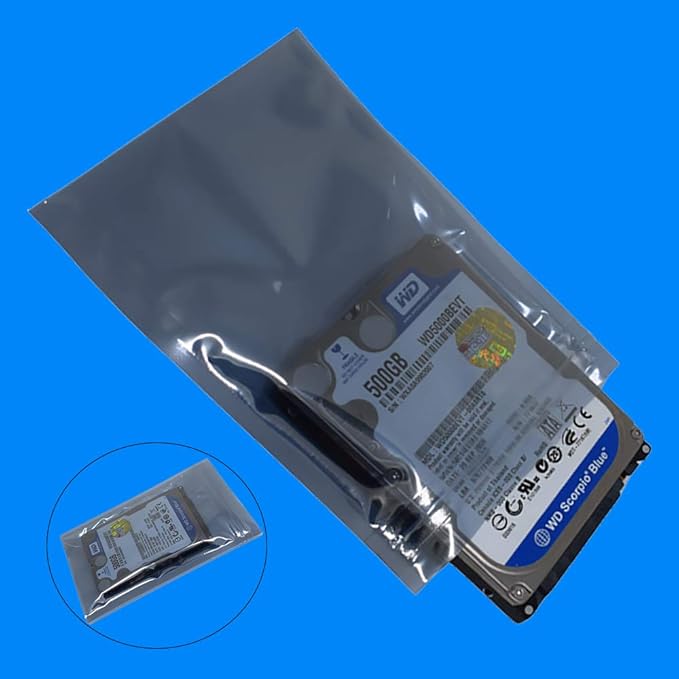 Anti Static Bags,ESD Bags,30pcs Mixed Sizes Antistatic Resealable Bag for 3.5 Hard Drive, 2.5 Solid State Drive,with Labels, ESD Shielding Bag for Varieties of Electronic Device