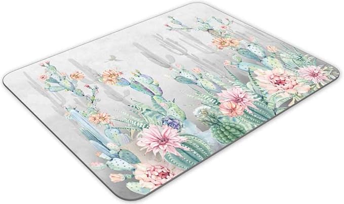 Gaming Mouse Pad， Beautiful Cactus Flower Rectangle Mouse Pad Size(9.84"x7.87")