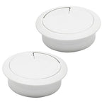 Desk Grommet 2" (50 mm), Desk Cord Hole Cover, Cable Grommet ABS Plastic, Desk Hole Grommet for Office and Home Table Cable, Detachable Adjustable Cable Cord Organizer (White 2 Pcs)