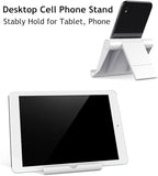 Cell Phone Stand for Desk Foldable Cell Phone Holder Desk Tablet Holder Mobile Phone Dock, Multi-Angle Universal Adjustable Tablet Dock (Pink+Purple+Black+Blue)