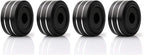 Monosaudio 4Pcs 40x20mm Speaker Isolation Feet Single-sided 3M Adhesives Speaker Spike Pads with Non-Slip Rubber Rings for Audio,Speakers, Subwoofers, Home Theater, Turntable DAC Feet Pad(Black Color)