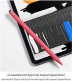 ZAGG Pro Stylus 2 with Active & Capacitive Tips, Palm Rejection, Tilt Recognition, Bluetooth Pairing, Compatible w/iPad Pro 11/12.9 (3,4, & 5 Gen)/Air 10.9/iPad 10.2/9.7/Mini 5/ iPad Air (M2) - Gray