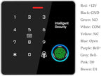 Door Access Control System IP67 Waterproof RFID Fingerprint Keypad Exit Button Doorbell Buzzer 1200lb Magnetic Lock Kit