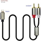 RCA Audio Cable, iOS Phone to 2 Male RCA Stereo Audio Y-Adapter for iPhone/Sound Box/Amplifier/Home Theater etc. (3.4ft)