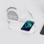 3 in1 mutifunction Mobile Wireless Charger with Digital Clocks and Night Lights fit for All Series Mobile That Support Wireless