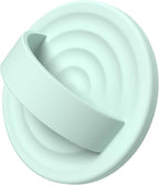 Magnetic Phone Ring Grip Holder, Silicone Finger Loop Grip, Compatible with MasSafe, Back of Phone for iPhone Pro Max/Plus/16/15/15/14/13/12 Series, Mint Green