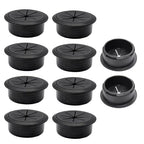 10 Pcs Desk Grommet 2" / 50 mm, Desk Hole Cover for Cables Black, Cable Grommet ABS Plastic, Desk Hole Grommet for Home & Office Pc, Detachable Cable Cord Organizer