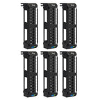 ICC CAT5e Patch Panel, UL Listed & PoE++ Rated Gigabit Applications, Wall Mount 12 Port Network Patch Panel with Rear 110 IDC Terminal Blocks and 89D Wall Mount Bracket, Black, 6-Pack