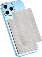 Silicone Suction Phone Holder Mount, Adhesive Accessory for iPhone and Android, Hands-Free Mirror Shower Holder for TikTok Videos and Selfies (Transparent, Single Sided)