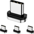 Magnetic Connector Tips Head for USB-C Android Devices (4 Pack), only Compatible 5A Magnetic Charging Cable or Magnetic Adapter